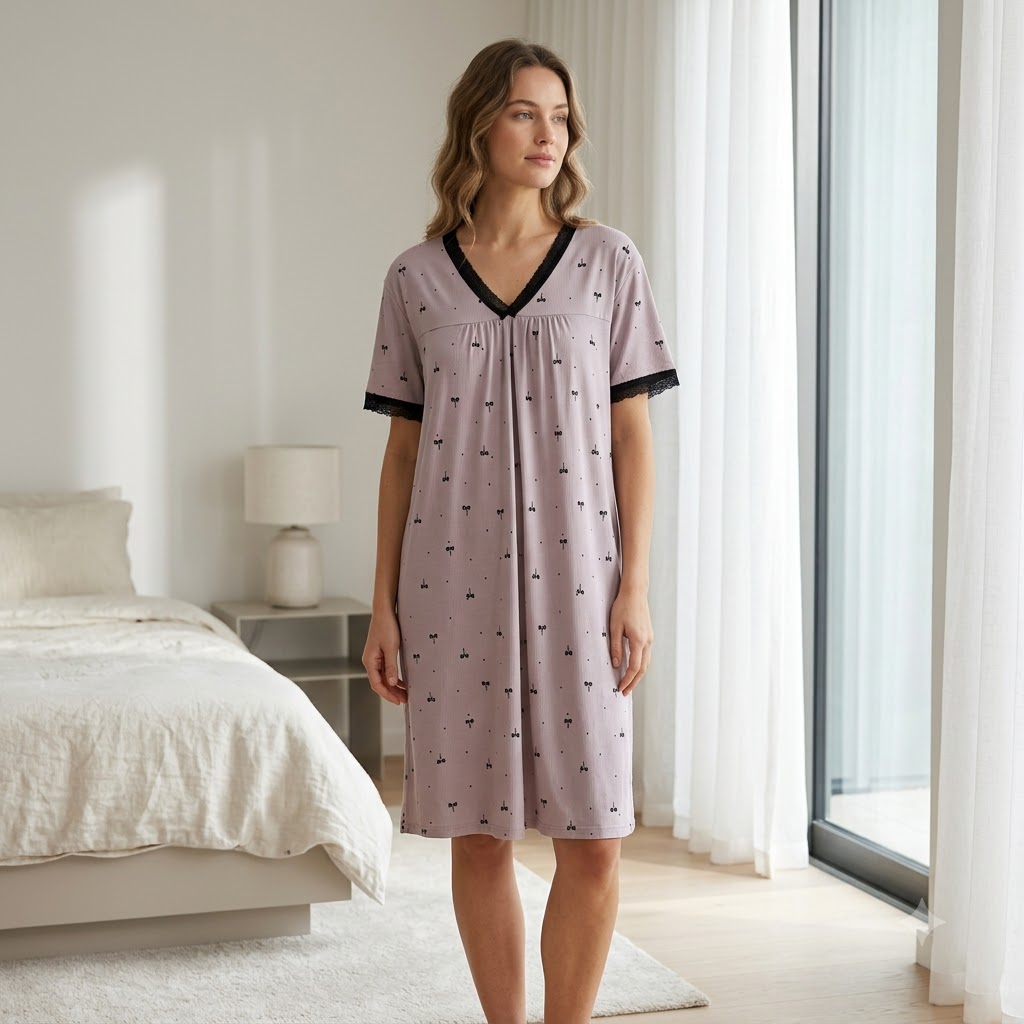 Ice silk v neck shorty - BOWPRINT