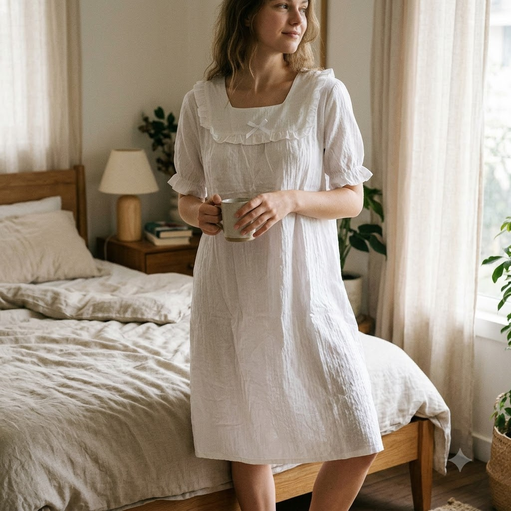 PLAIN COTTON SHORTY-WHITE-F-PH
