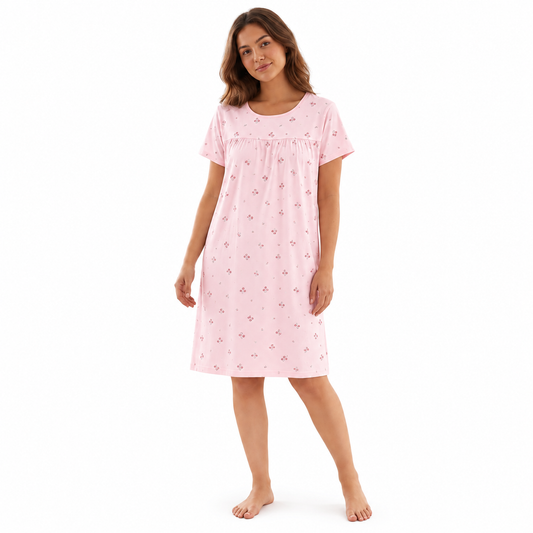 COTTON SHORT NIGHTY-FOOT PRINT BEAR