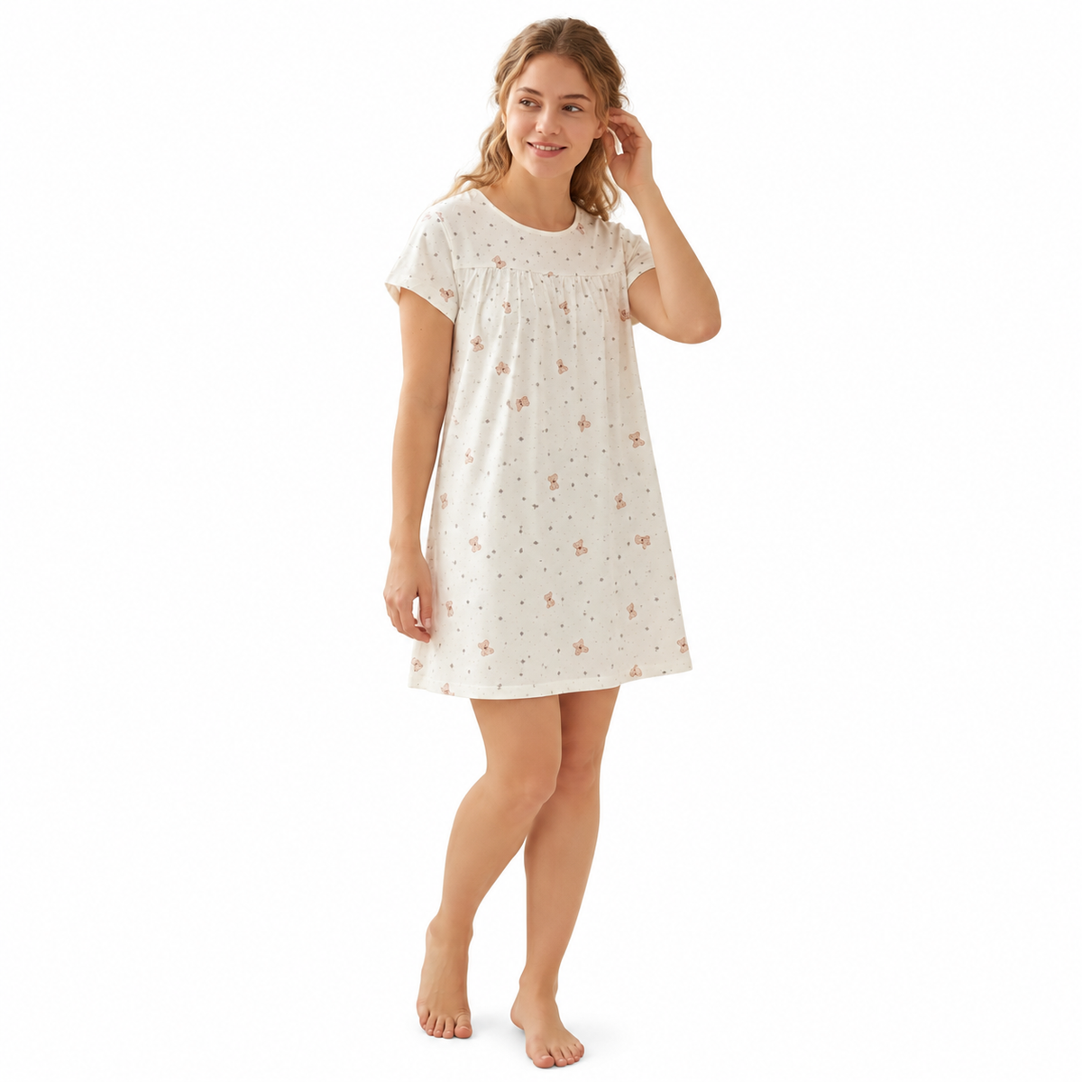 COTTON SHORT NIGHTY-BEAR