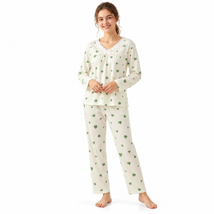 CREPE PJ SET-BOW CREAM