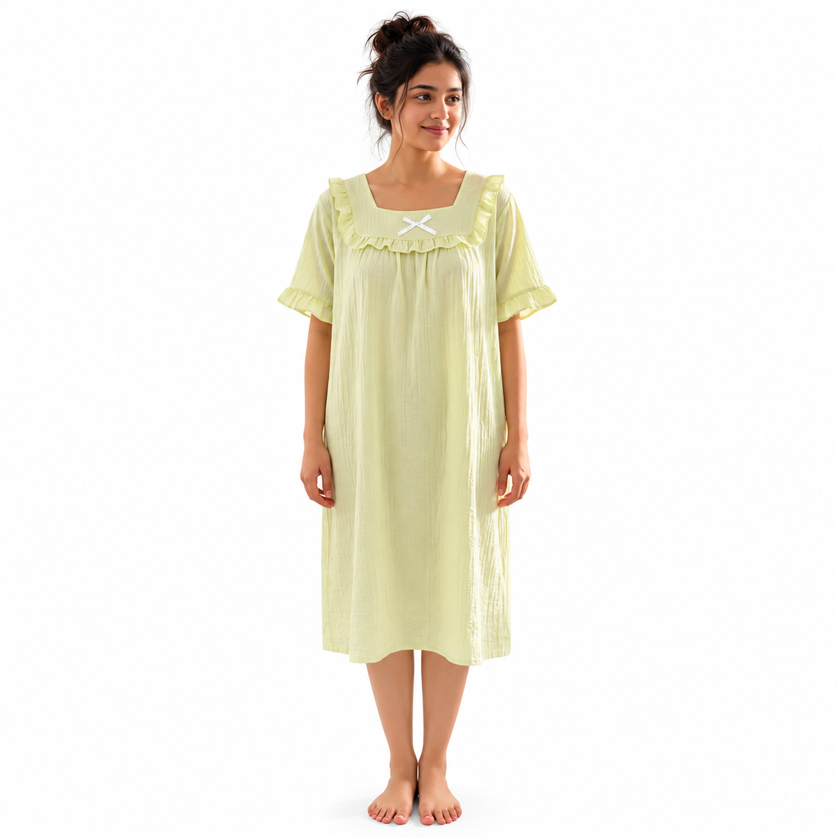 PLAIN COTTON SHORTY-BUTTER YELLOW