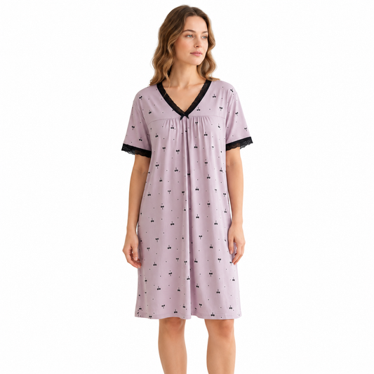 Ice silk v neck shorty - BOWPRINT