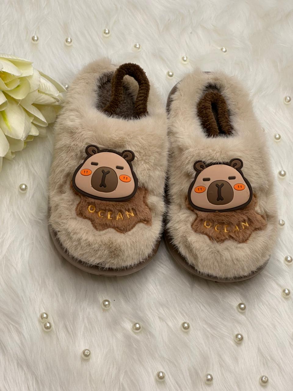 Teddy Snuggle Plush Slippers