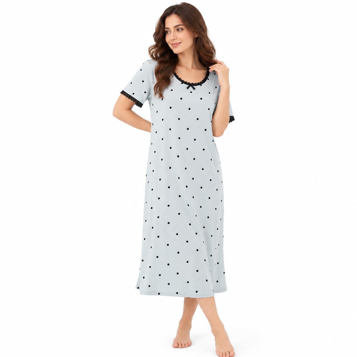 POLKADOT LACY SHORTY-GREEN