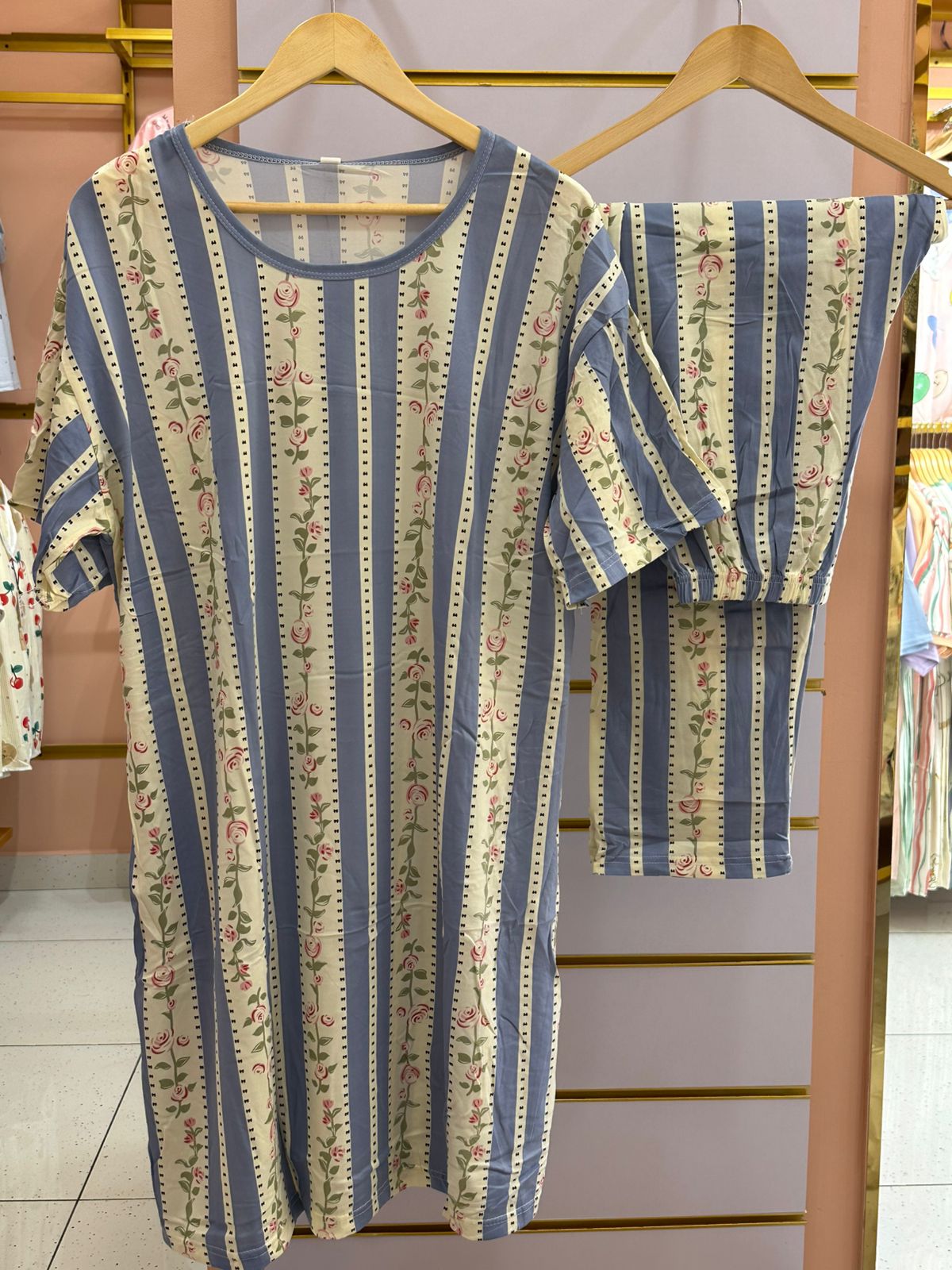 Vintage Stripe Bloom Co-Ord Set