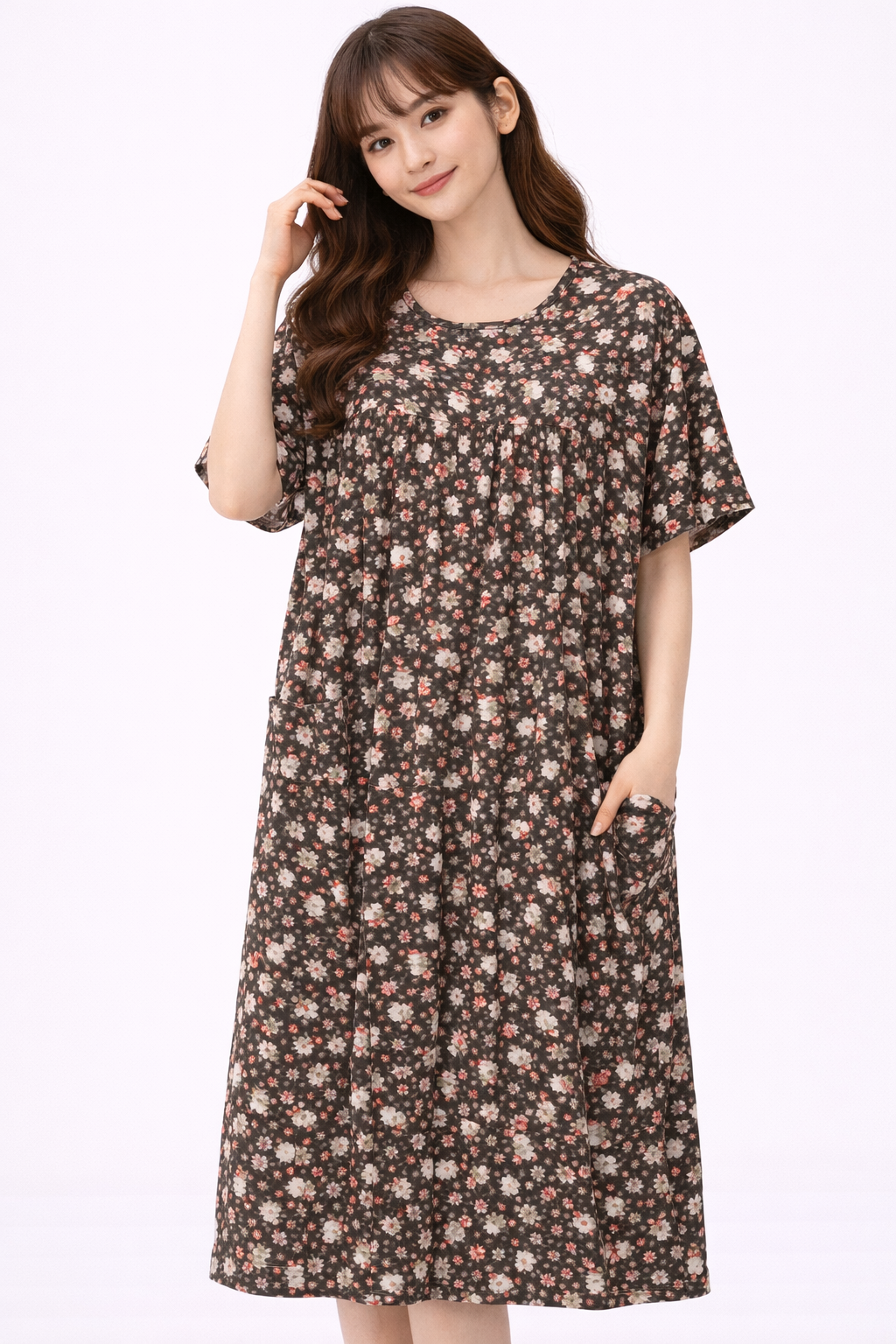 Vintage Blossom Comfort Night Dress