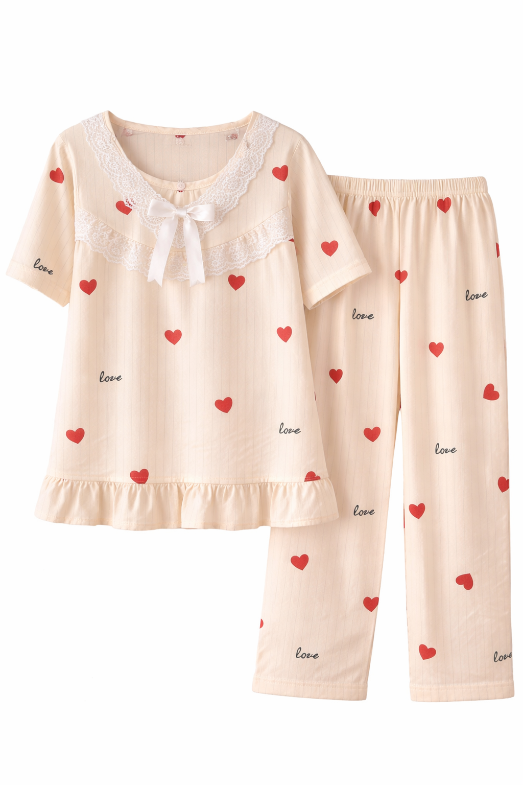 Sweet Love Hearts Kids Nightwear Set