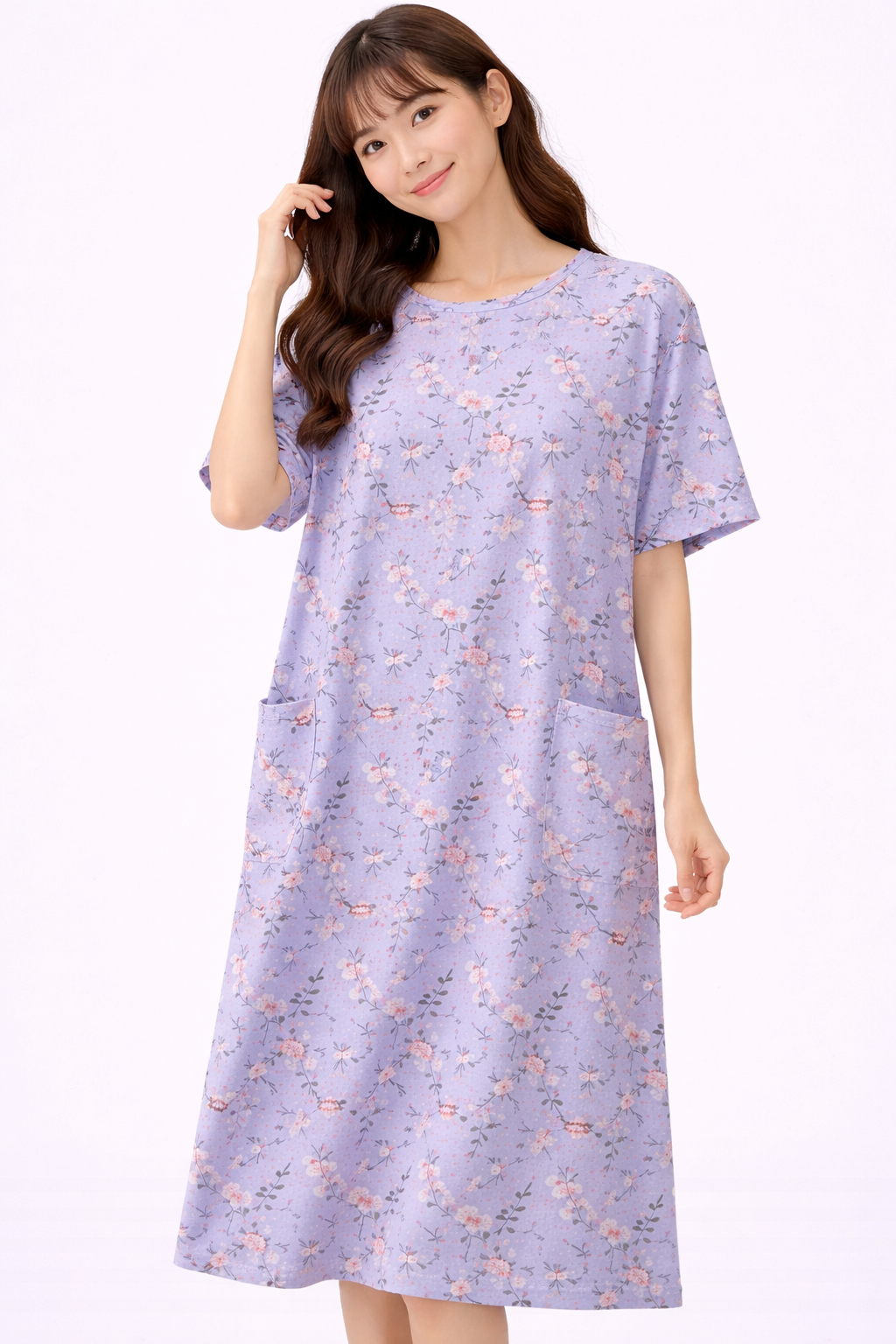 Lavender Blossom Comfort Night Dress