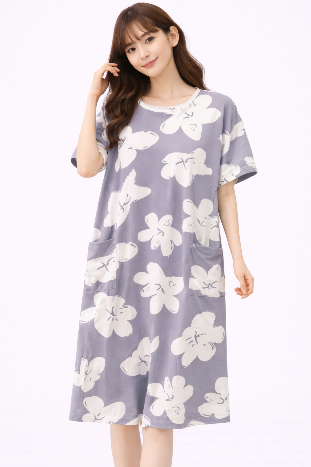 Lavender Blossom Comfort Night Dress