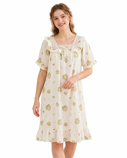 FRILL NECK GOWN PADDED-PAOPEI