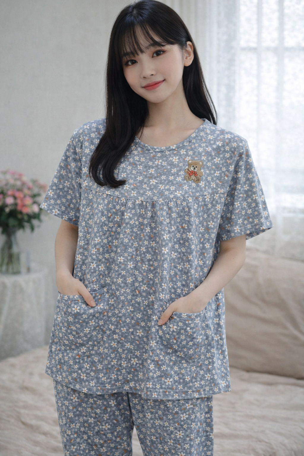 Daisy Bloom Comfort Night Suit