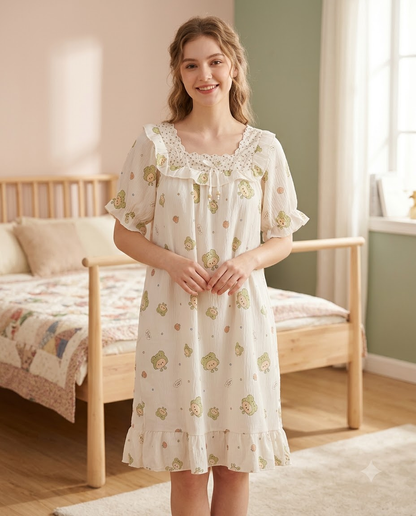 FRILL NECK GOWN PADDED-PAOPEI