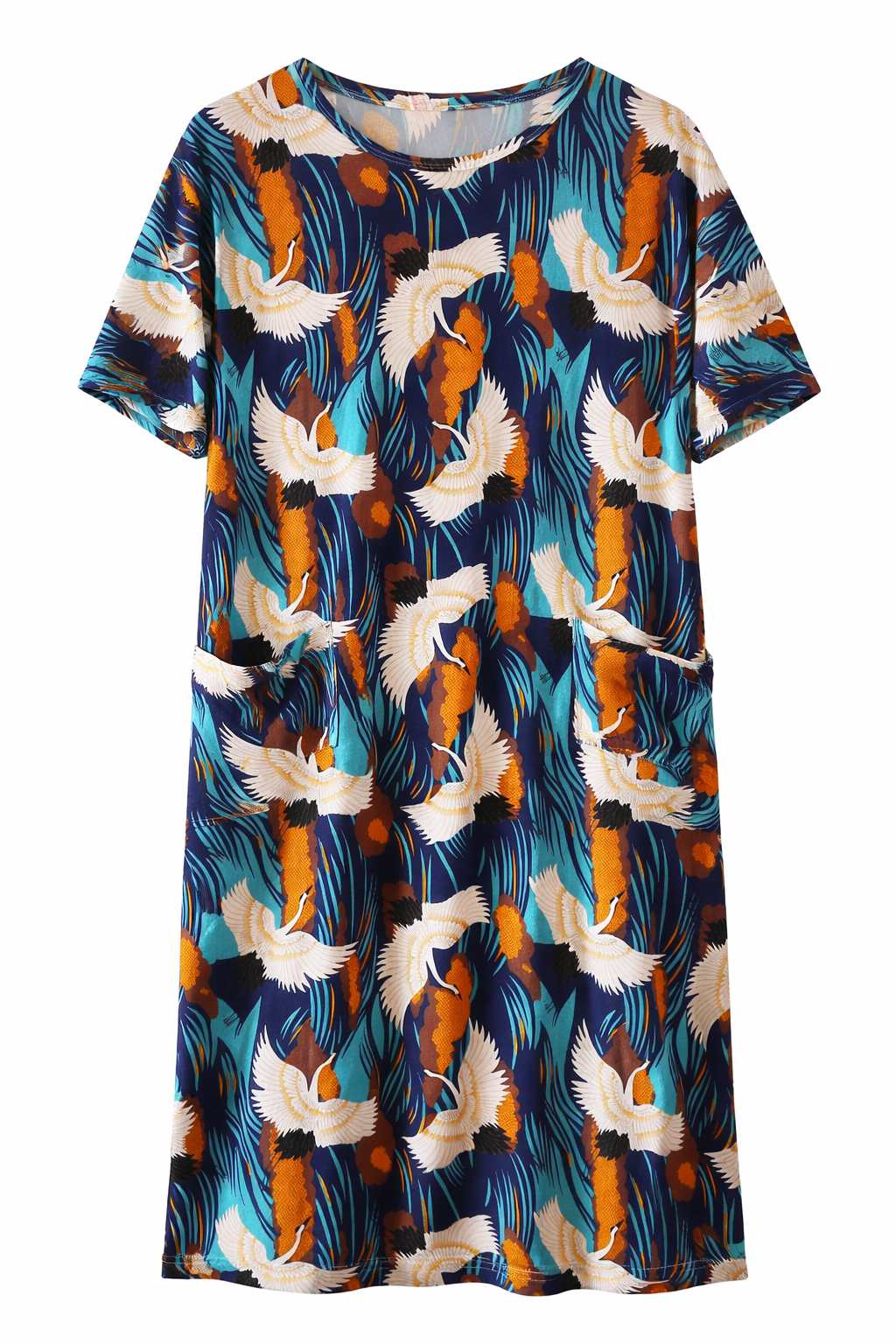 Tropical Crane Comfort Night Dress