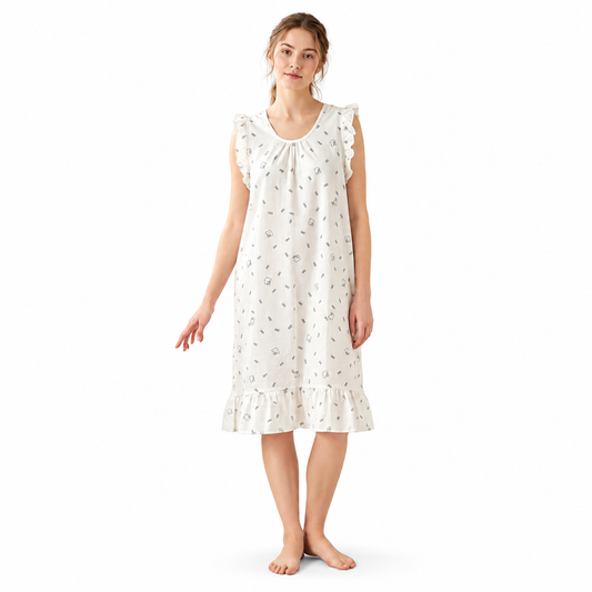 ROUND NECK SHORTY-KITTY WHITE
