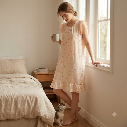 ROUND NECK COTTON SHORTY-PINK PUPPY