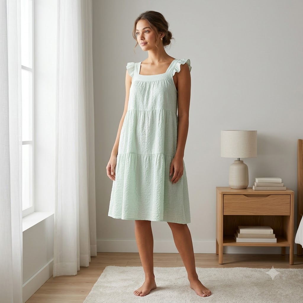 PLAIN COTTON SHORTY-SL -MINT GREEN