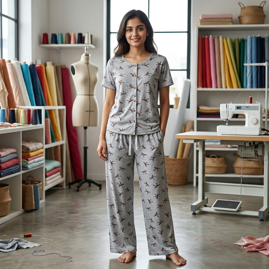 THREAD PJ SET -GREY