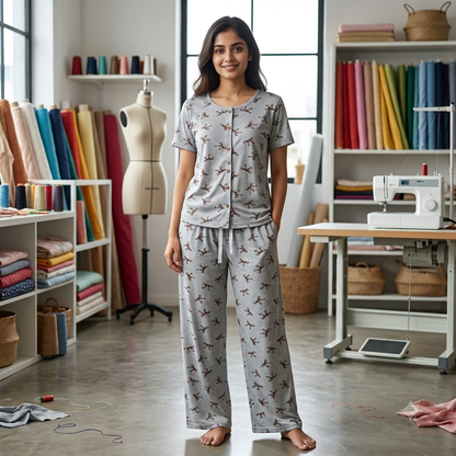 THREAD PJ SET -GREY