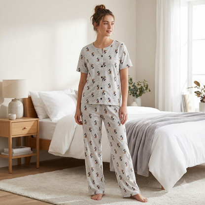 THREAD PJ SET -WHITE