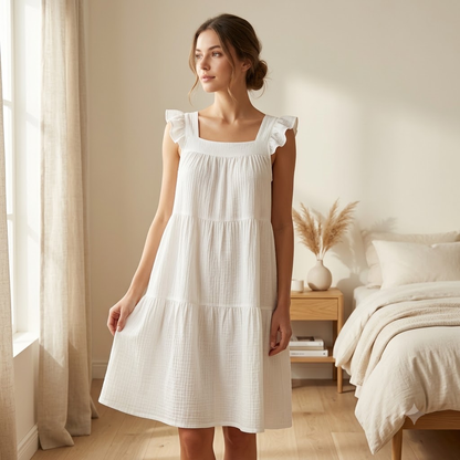 PLAIN COTTON SHORTY-SL - white