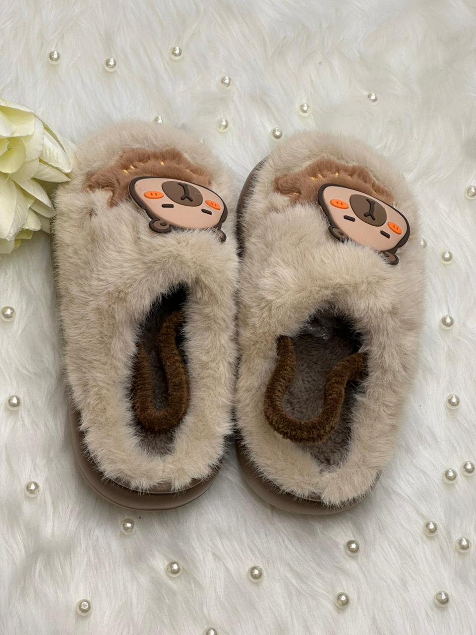 Teddy Snuggle Plush Slippers