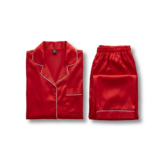 SATIN PLAIN-D.RED