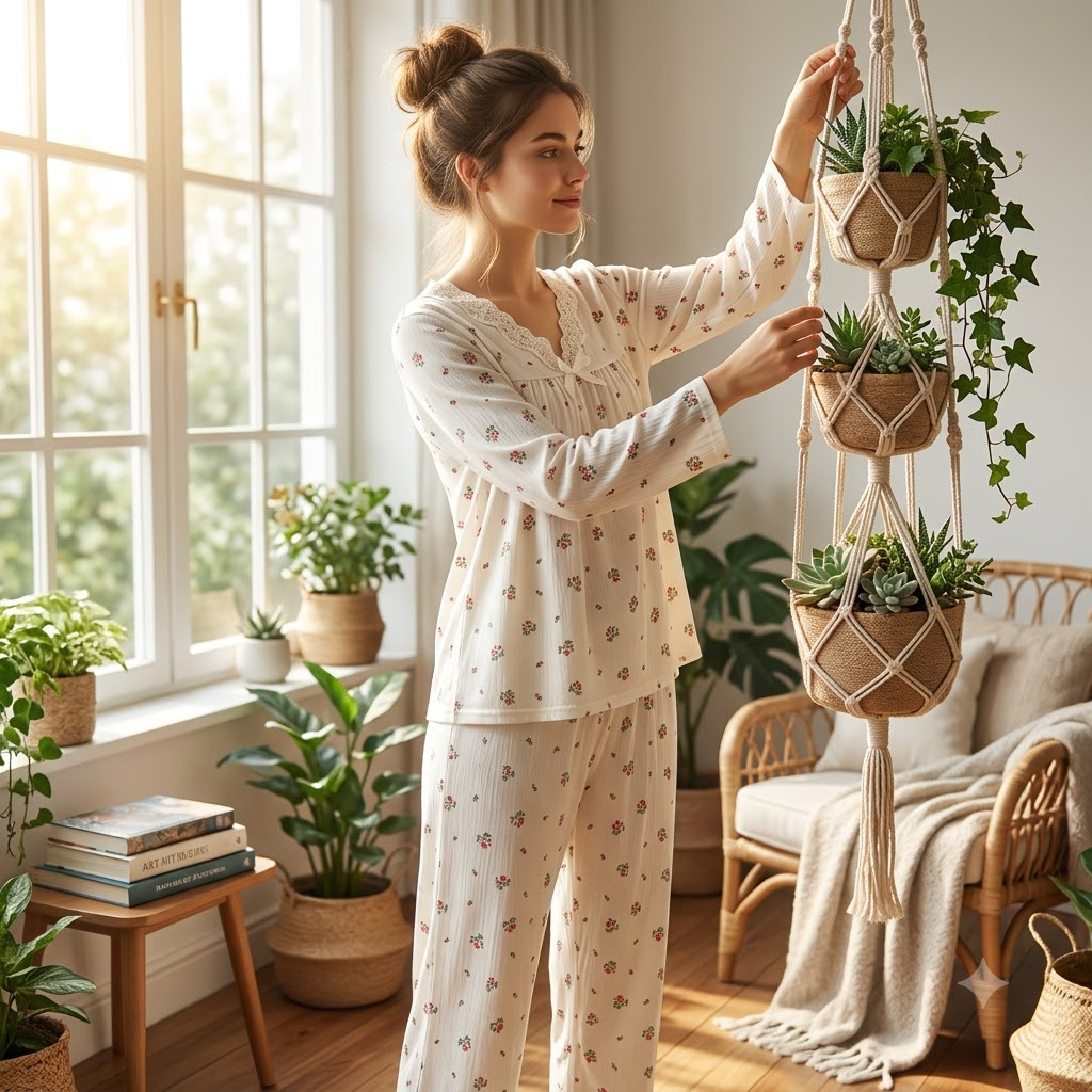 CREPE PJ SET-ROSE CREAM