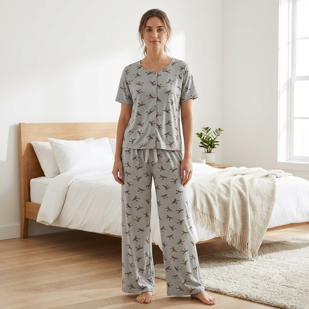 THREAD PJ SET -GREY