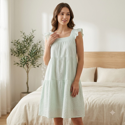 PLAIN COTTON SHORTY-SL -MINT GREEN