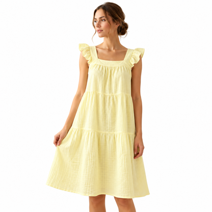 PLAIN COTTON SHORTY-SL -Lemon Yellow