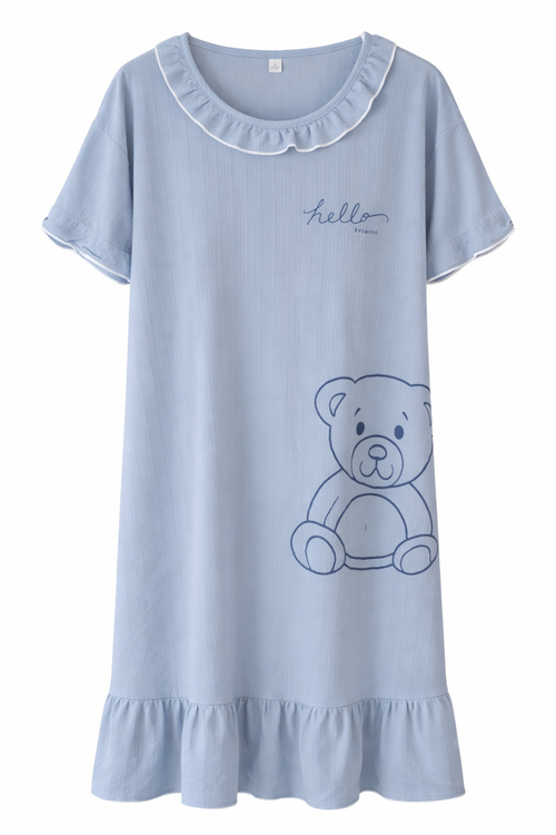 Blue Teddy Comfort Nightdress