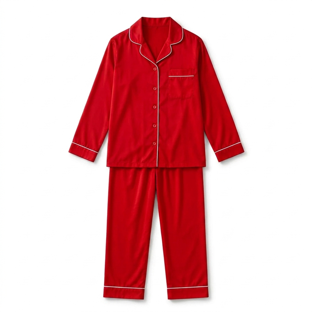 SATIN PLAIN-D.RED