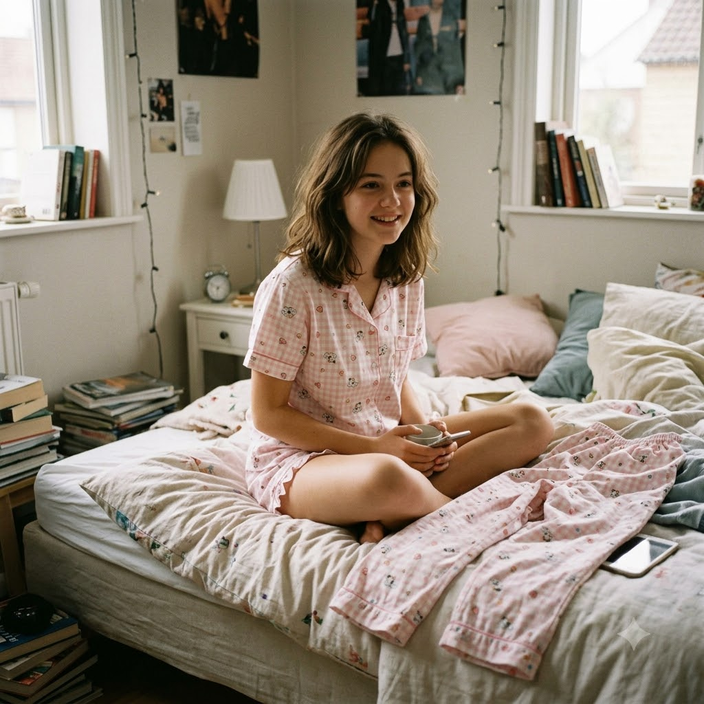 PJ SET WITH SHORTS-CHECKED PINK