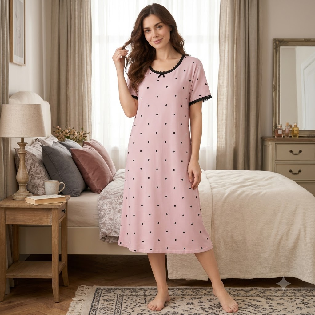 POLKADOT LACY SHORTY-PINK-F-NH