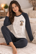 Teddy Comfort Raglan Night Suit