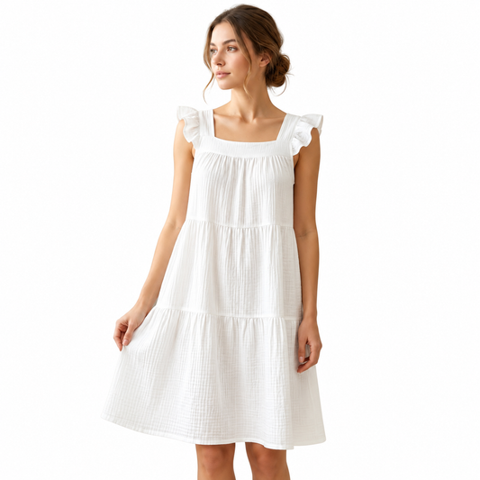 PLAIN COTTON SHORTY-SL - white