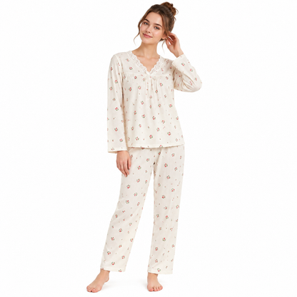 CREPE PJ SET-ROSE CREAM