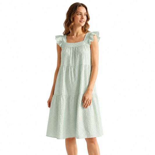 PLAIN COTTON SHORTY-SL -MINT GREEN