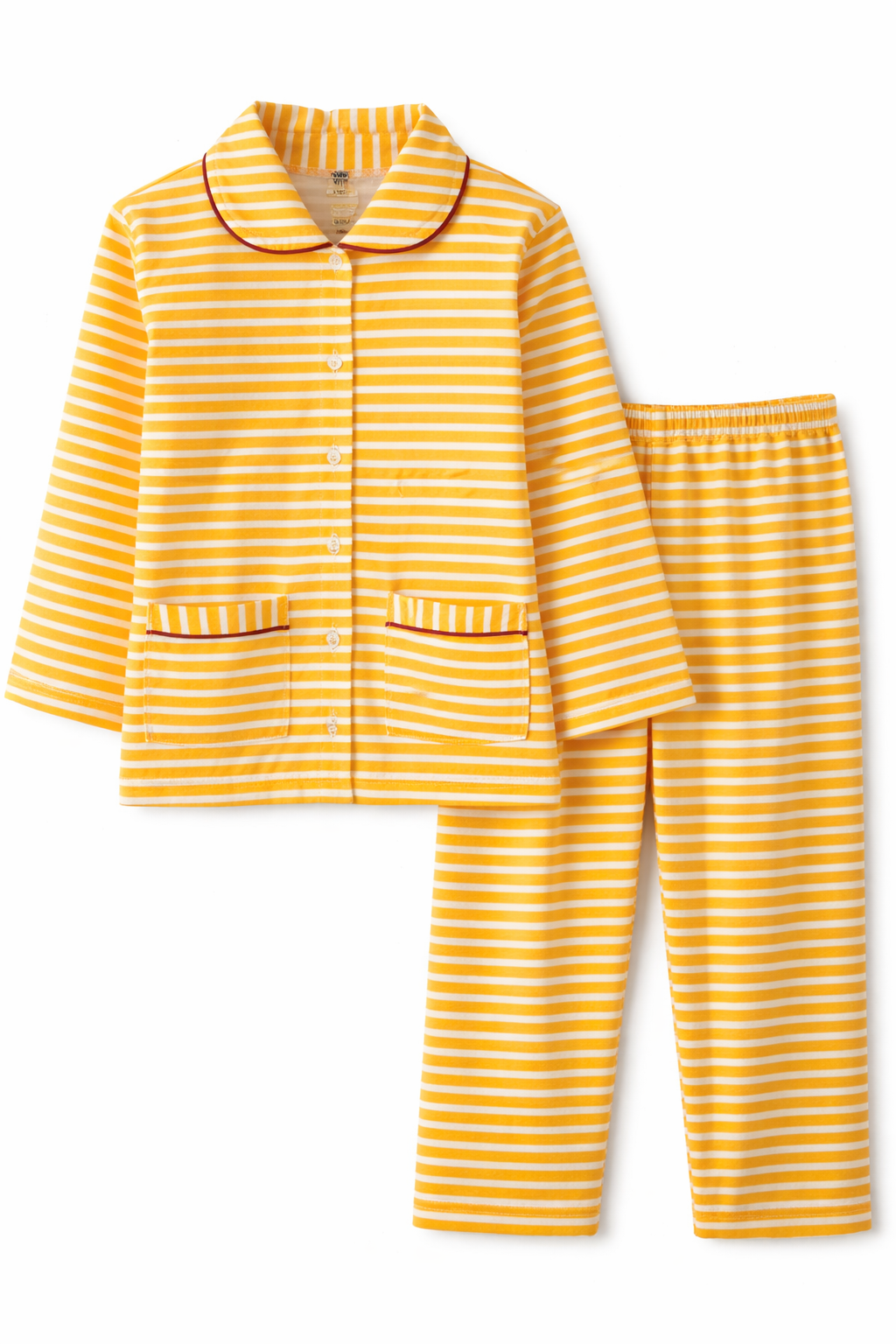 Yellow stripe kids nightwear