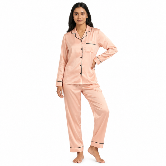 SATIN PLAIN-PEACH