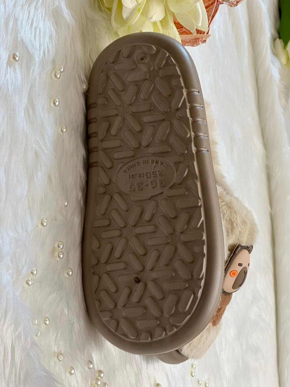 Teddy Bear Plush Cozy Slippers