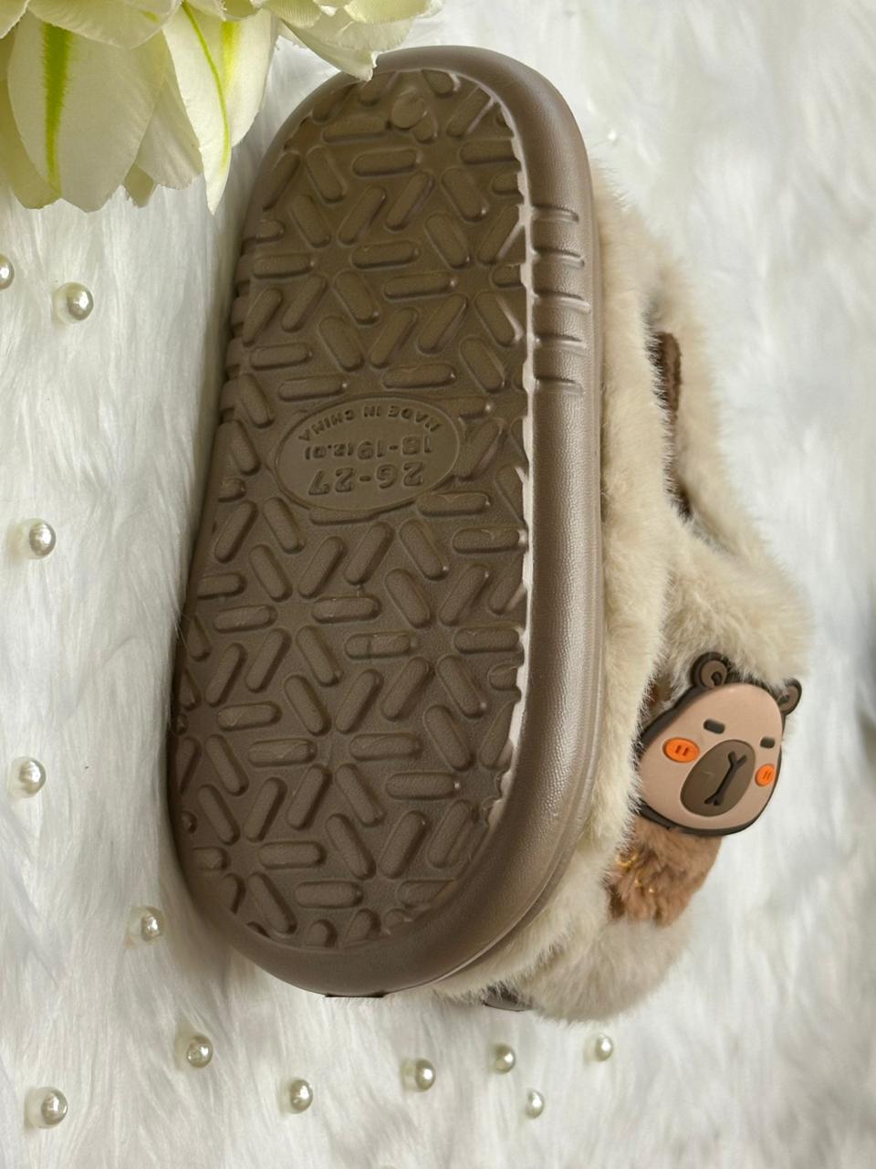 Teddy Snuggle Plush Slippers